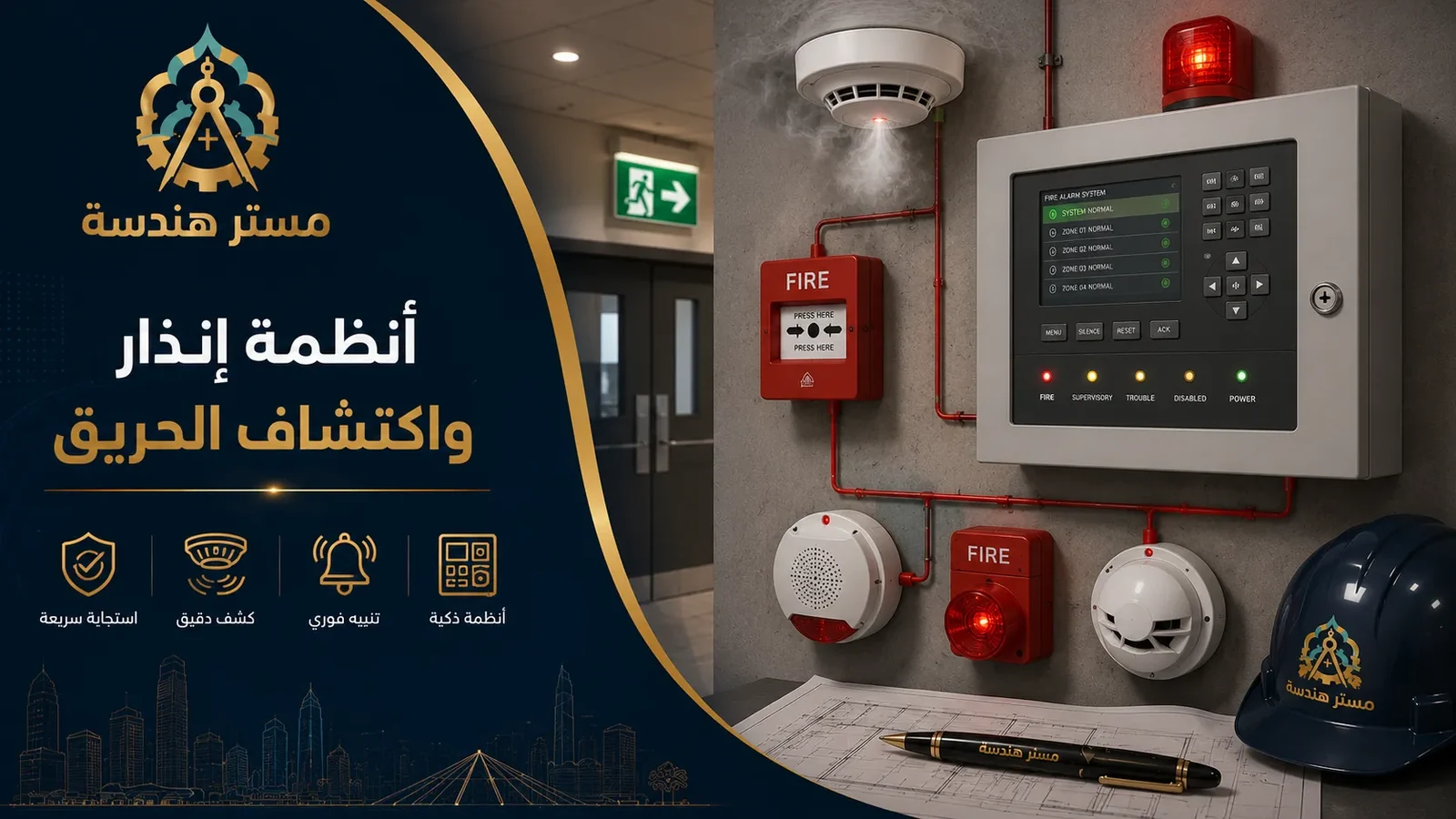 أنظمة إنذار واكتشاف الحريق